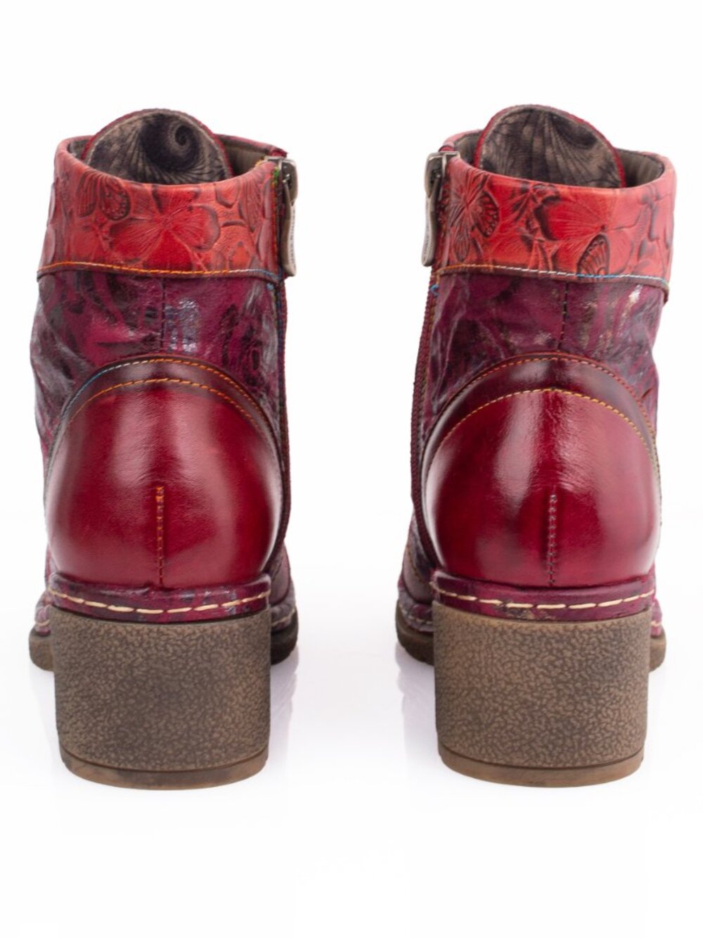 Spring Step L’Artiste Fallinluv Bordeaux Leather LaceUp Boots Size 37 / US 7 - Picture 3 of 16